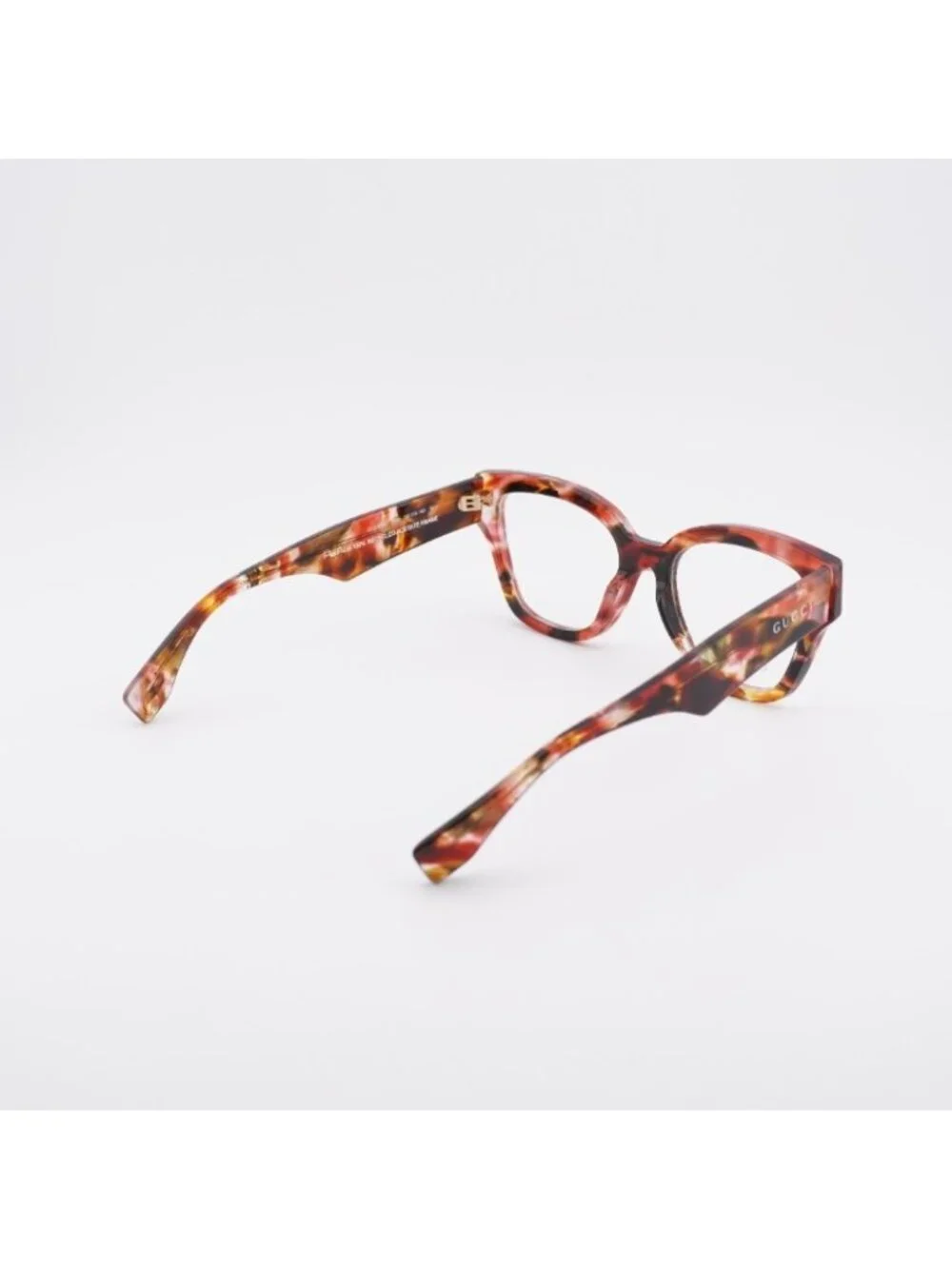 Gucci GG2008O 002 Eyeglasses Red Havana 54mm Cat Eye Frame